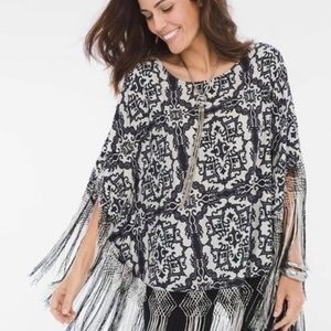 Coldwater Creek Fringe Poncho L/XL